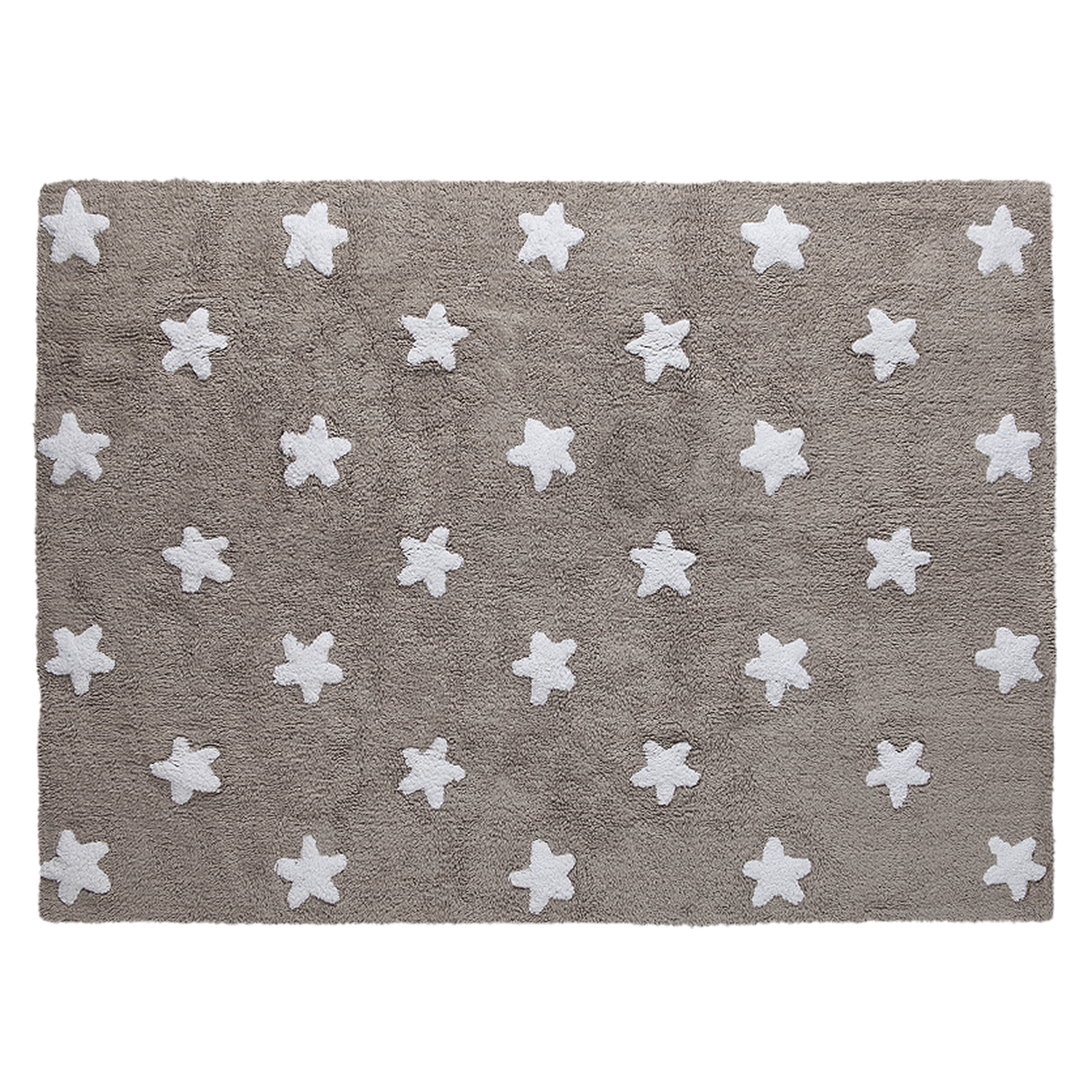 Taupe szőnyeg fehér csillagokkal